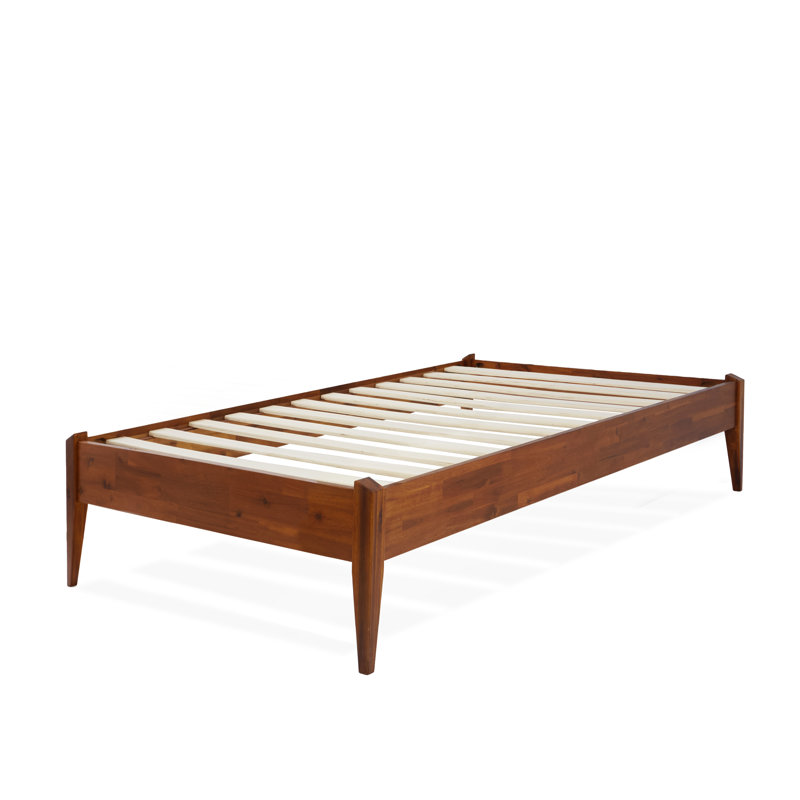 Ebern Designs Dinkee Solid Wood Platform Bed without Headboard, Mid